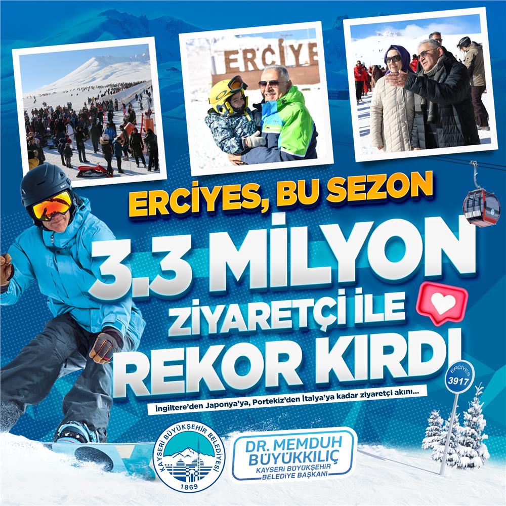 Erciyes, tarihin en uzun sezonunu yaşadı