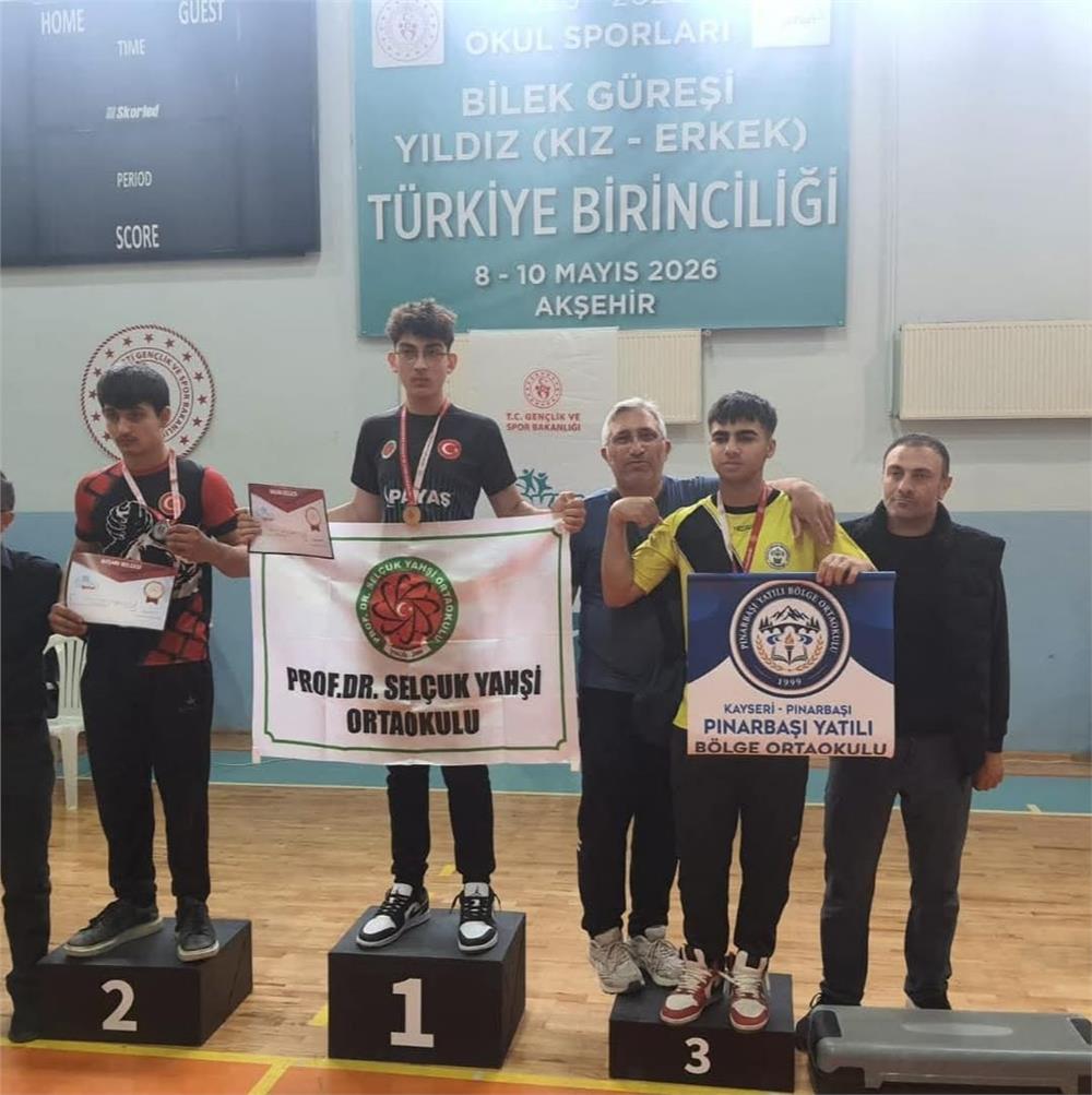 Yatılı bölge okulundan Türkiye üçüncülüğüne