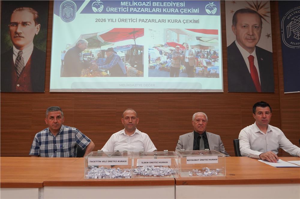Melikgazi'de Üretici Pazar Yeri için kura çekimi yapıldı