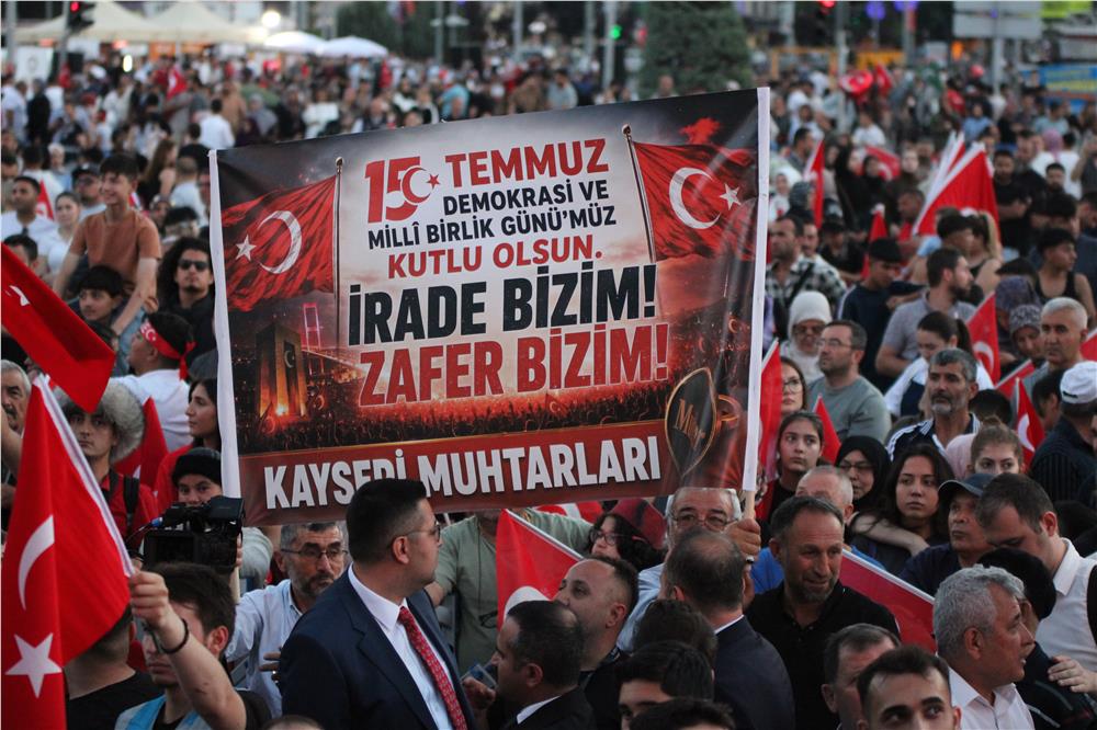 Kayseri’de 15 Temmuz Demokrasi ve Milli Birlik Günü coşkusu