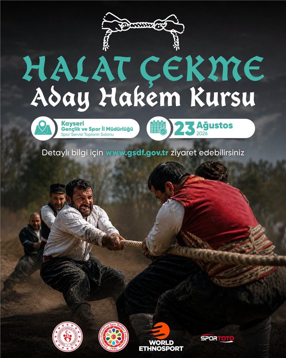 Halat Çekme Aday Hakem Kursu Kayseri’de düzenlenecek