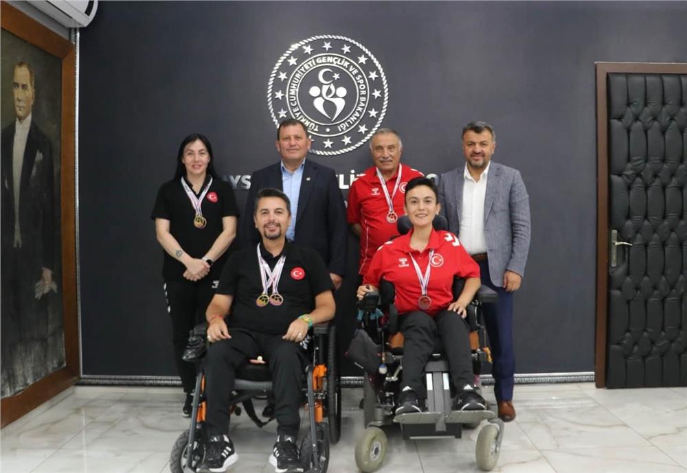Boccia sporcularından Kabakcı’ya ziyaret