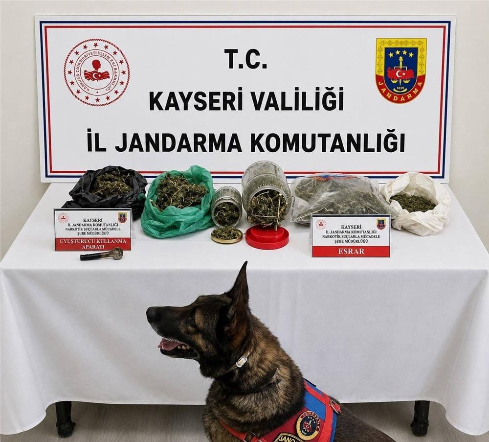 Jandarma operasyonunda bin 200 gram uyuşturucu ele geçirildi