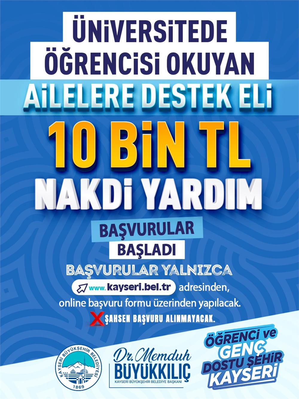10 bin TL’lik üniversite desteğinde başvurular başladı