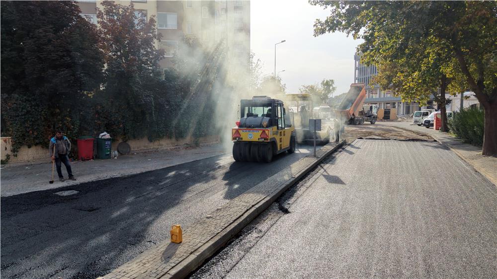 Talas Bahçelievler'de 750 ton sıcak asfalt