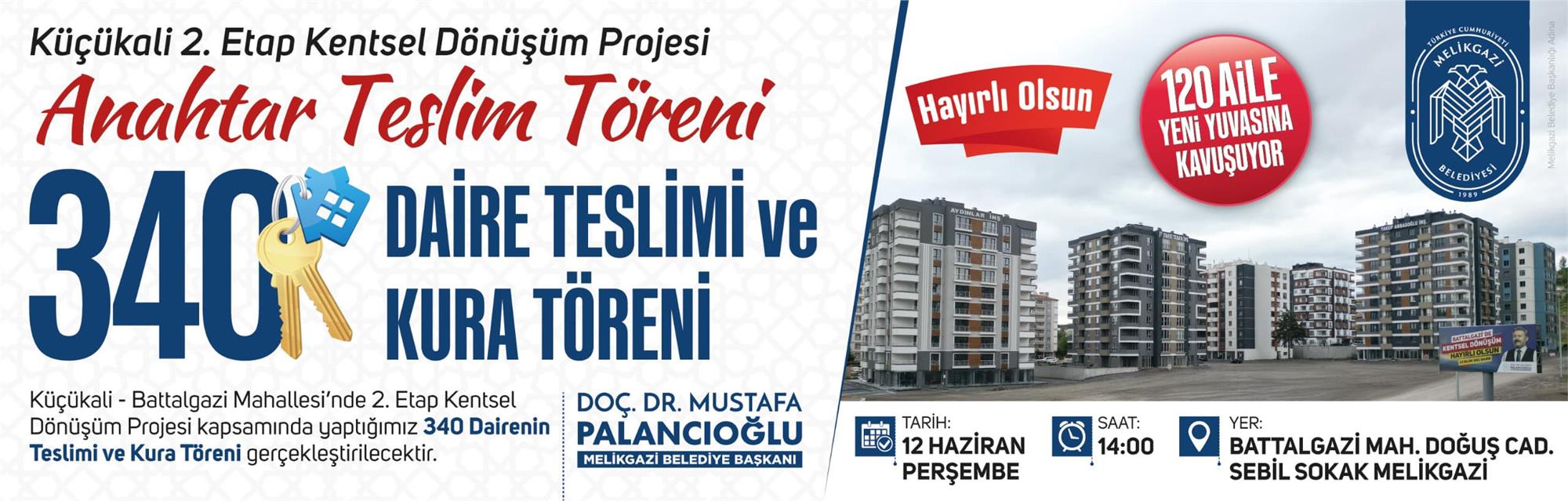 Küçükali 2. Etap Kentsel Dönüşüm projesi anahtar teslim töreni